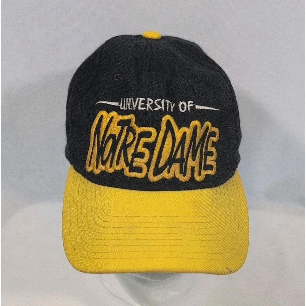 Vintage Notre Dame Fighting Irish Wool Starter Hat Spell out Baseball Cap